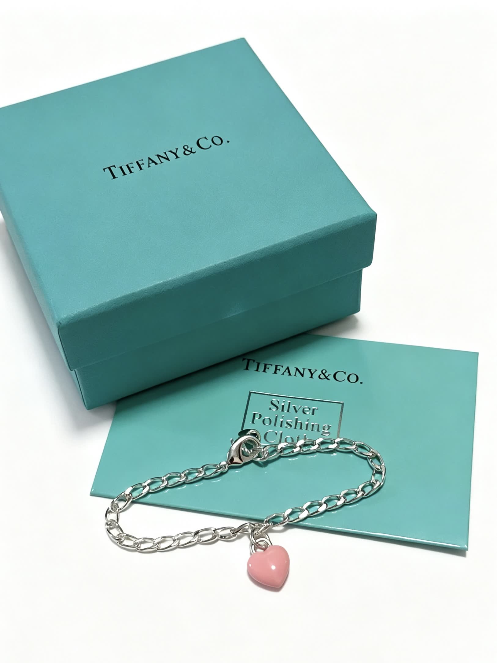 Tiffany & Co. Silver Heart Charm Bracelet